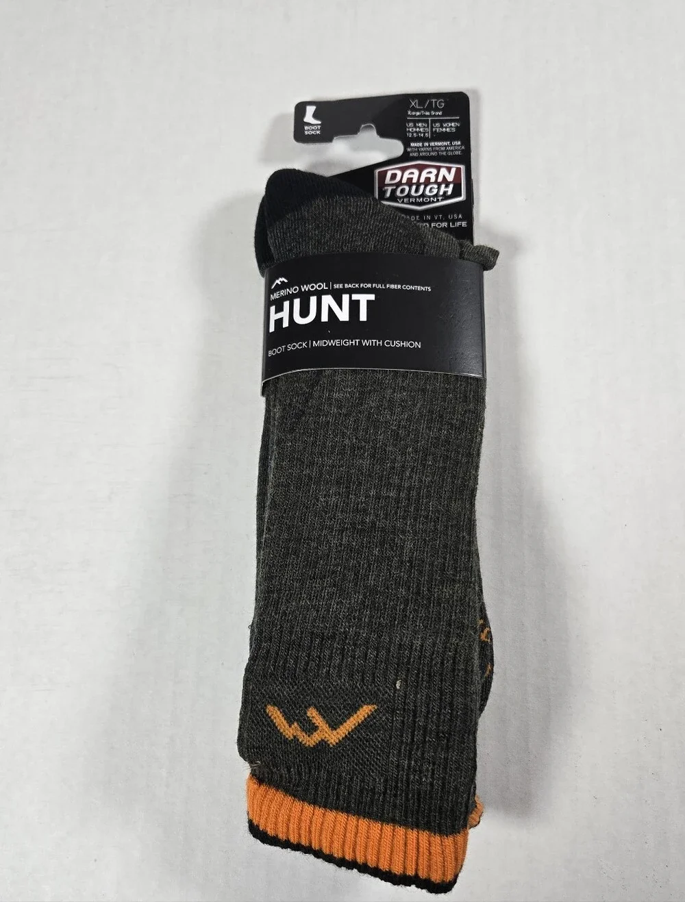 Hunt Merino Wool Hiking Boot Socks Darn Tough Mens Size Extra Large Lot Of 4 NWT